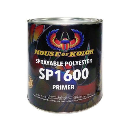 House Of Kolor LOW VOC SPRAYABLE POLYSTER PRIMER, Gallon SP1600.G01